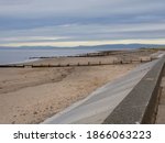 01.12.2020 Rossall Beach, Fleetwood, Lancashire, UK. The four storey building on the outer promenade at Rossall Point is Rossall Coastwatch Tower. It’s a waymarker along the coastal footpath.