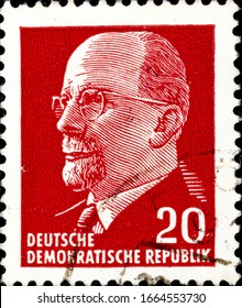 02 10 2020 Divnoe Stavropol Territory Russia Postage Stamp GDR 1961 Walter Ulbricht Portrait