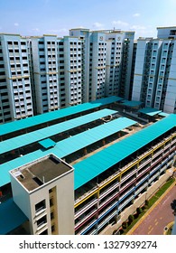 02/03/2019 - Typical Singapore Housing Estate With Multi-storey Carpark