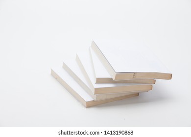 02439 Stack of books on white background