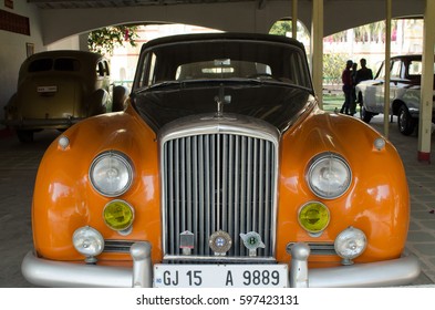 03 March 2017, Gujarat,India. The Retro Vintage Old Car Show In The Museum