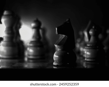 03.05.2021. Kragujevac, Serbia. .Chess board with wooden chess pieces, strategy game, dramatic stock photos.jpg - Powered by Shutterstock