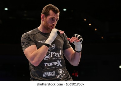 03-28-2018, St Davids Hall, Cardiff. 
 
David Price  Preparing For His Fight Against Alexander Povetkin During A Pubic Work Out Ahead Of The Anthony Joshua V Joseph Parker Unified World Title Fight