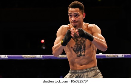 03-28-2018, St Davids Hall, Cardiff. 
 

Morgan Jones  Training During The Pubic Work Out For The Anthony Joshua V Joseph Parker Unified World Title Fight.
