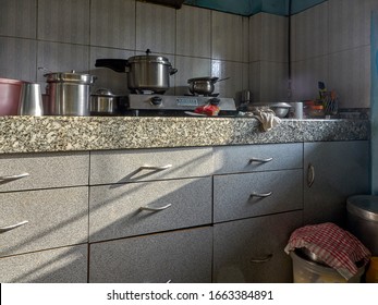 04 March 2020  Small House Interior Showing Kitchen Of The Middle Class In Kalyan Mumbai, Maharashtra, India Asia