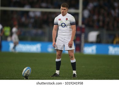 04.02.2018. Stadio Olimpico, Rome, Italy. Rbs Six Nations 2018. Italy Versus England. Owen Farrell In Action During The Match Italy Versus England At Stadio Olimpico In Rome.

