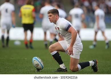 04.02.2018. Stadio Olimpico, Rome, Italy. Rbs Six Nations 2018. Italy Versus England.Owen Farrell In Action During The Match Italy Versus England At Stadio Olimpico In Rome.

