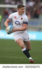 04.02.2018. Stadio Olimpico, Rome, Italy. Rbs Six Nations 2018. Italy Versus England. Owen Farrell In Action During The Match Italy Versus England At Stadio Olimpico In Rome.

