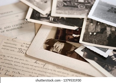 04.10.12. Genealogy and Family History 1 - Old Photographs and Documents from around 1880-1940 - Shutterstock ID 1379531930