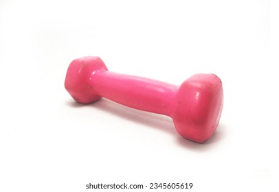 0.5 kg pink dumbbell for gym activity isolated on white background