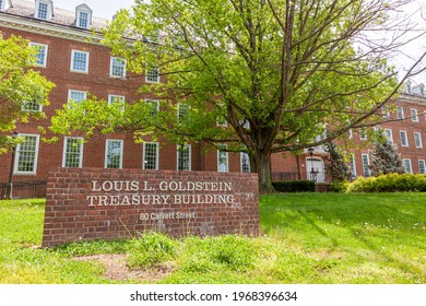 05-02-2021 Annapolis, MD,  USA: Goldstein Building Of Treasury In Annapolis, Named After Late Politician Louis L. Goldstein Who Served As Comptroller Of Maryland For Almost Four Decades.