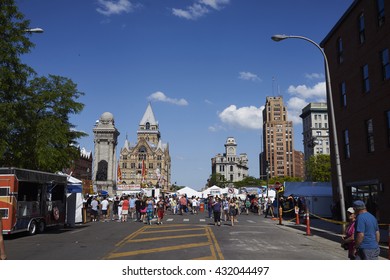 06/03/2016 Syracuse Ny- The Taste Of Syracuse. People Crowd The Streets Of Syracuse, NY During The Taste Of Syracuse.        