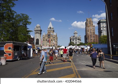 06/03/2016 Syracuse Ny- The Taste Of Syracuse. People Crowd The Streets Of Syracuse, NY During The Taste Of Syracuse.        