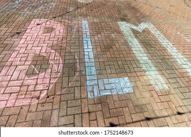 06/08/20 - Menomonee Falls, Wisconsin: Chalk Mural Showing 