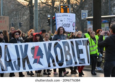 06.08.2017 Wroclaw, Poland, Women's Public Strike Attended By Marta Lempart Wrocław.