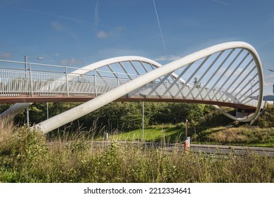 06.10.2022 St Helens, Merseyside, UK Linkway Bridge Now Called The Steve Prescott Bridge In St Helens