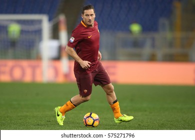 07.02.2017. Stadio Olimpico, Rome, Italy. Serie A Football. As Roma  Vs Fiorentina.Francesco Totti  In Action During The Match.