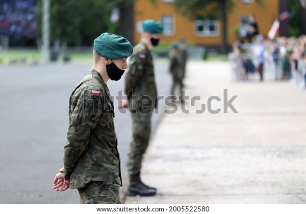 07.10.2021 wroclaw, poland, Military gendarmerie\
on promotion to the officer rank in the Polish army, academy of\
land forces in\
Wrocław.
