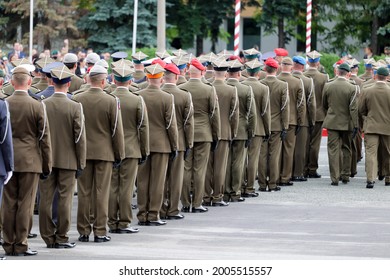 07.10.2021 Wroclaw, Poland, Promotion To The Rank Of Officer In The Polish Army, Academy Of Land Forces In Wrocław.