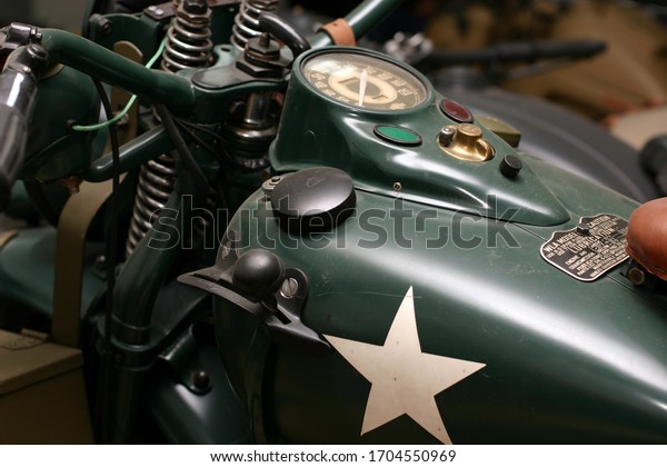 07/21/2014 motorcycle from the Second\
World War. Motorcycle Museum, Krasnoyarsk,\
Russia