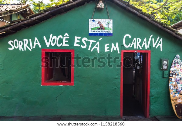 07-23-2018 - Caraíva, Bahia / Brazil: store\
front of \