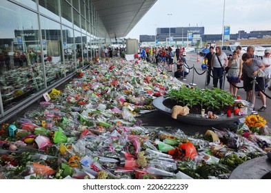 07-24-2014.Schiphol,Amsterdam.
Memorial Flowers For The Victims Of MH17