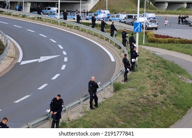 08.06.2022 Wroclaw, Poland, A Policeman Of The Prevention Department On The Security Of A Sports Event.