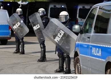 08.06.2022 Wroclaw, Poland, A Policeman Of The Prevention Department On The Security Of A Sports Event.