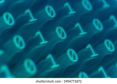 0's and 1's data streaming digital background