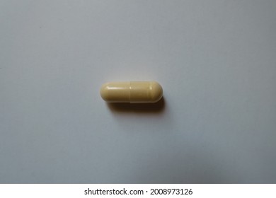 1 Beige Capsule Of Milk Thistle Extract From Above