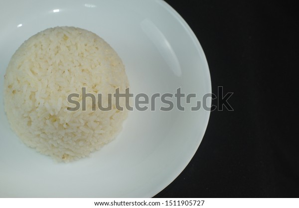 1 Cup Rice On White Plate Stock Photo Edit Now