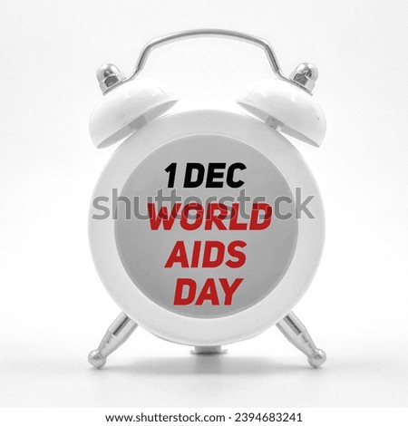1 December world aids day inscribed over clock 