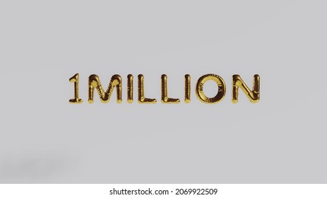 1 Million Balloon Banner In Gold