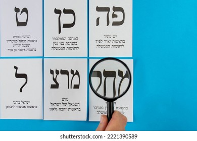 1 November 2022, Rishon Lezion, Israel. Focused On Elections Ballot Of Benjamin Netanyahu Likud Party At Knesset Parliamentary Government Democracy Elections. Vote For National Liberal Movement, Right