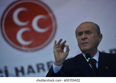 1 October 2010. Kars,Turkey. Devlet Bahceli  Is A Turkish Politician Who Has Been The Chairman Of The Nationalist Movement Party (MHP) Since 6 July 1997.