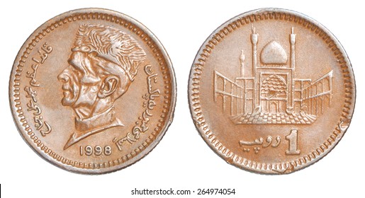 1 Pakistani Rupees On A White Background