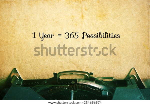 1 Year 365 Possibilities Inspiration Motivational Stock Photo Edit Now