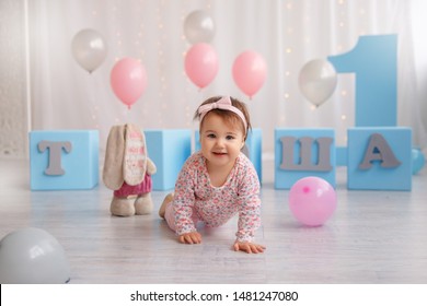 1 Year Old Baby Photo Session. Girl Tausha , Photo Studio 