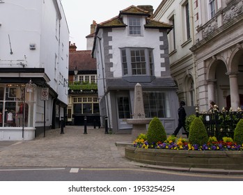 10 April 2021 - Windsor UK: Street Scene With Old Buildings