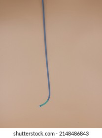 10 April 2022, England, UK-A right Judkins catheter to cannulate right coronary artery during angioplasty procedure.angioplasty is a procedure used to widen blocked or narrowed coronary arteries.