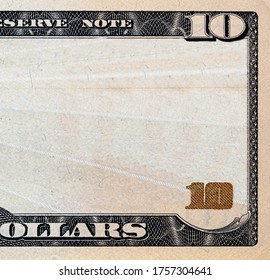 10 Dollar Bill With Empty Middle Area