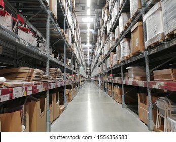 10 November 2019; Samutprakarn Thailand: At IKEA Warehouse At IKEA Store Mega Bangna In Thailand. IKEA Is A Retail Furniture And Home Accessories Store.  