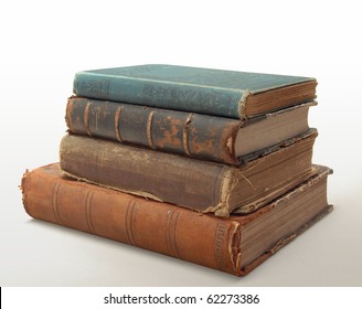 10 Stack Of Old Books Circa 1900