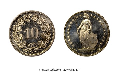 10 (ten) Switzerland Helvetica Coin 	
