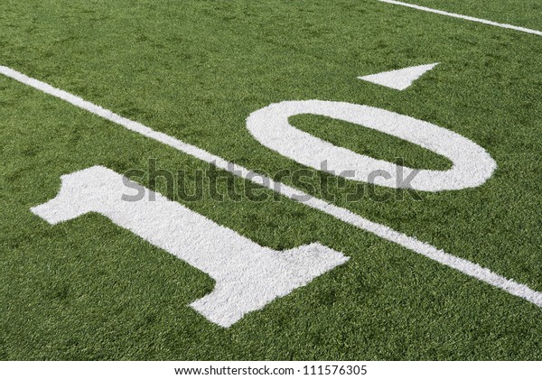 10 yard line on\
American football field
