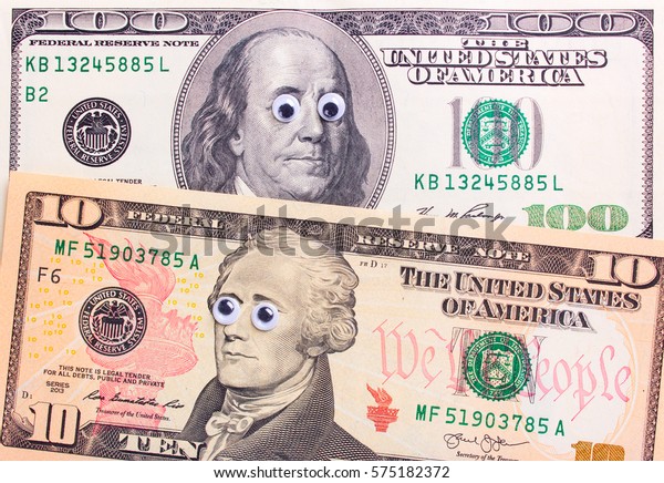 100 10 Dollar Bill Big Eyes Stock Photo Edit Now