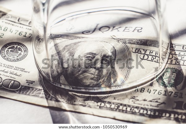 100 Bill President Benjamin Franklin Under Stock Photo 1050530969 ...