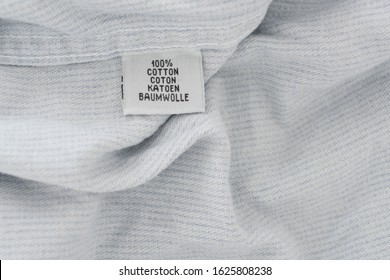 100% Cotton Label On Cotton Textile - Organic Fashion 