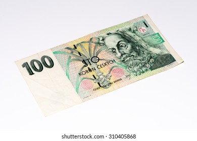 100 Czech crowns bank note. Crown is the national currency of Czech Republic