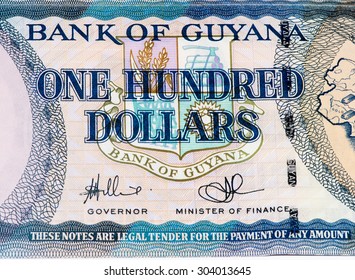 100 Guyanese Dollars Bank Note Guyanese Stock Photo 304013645 ...